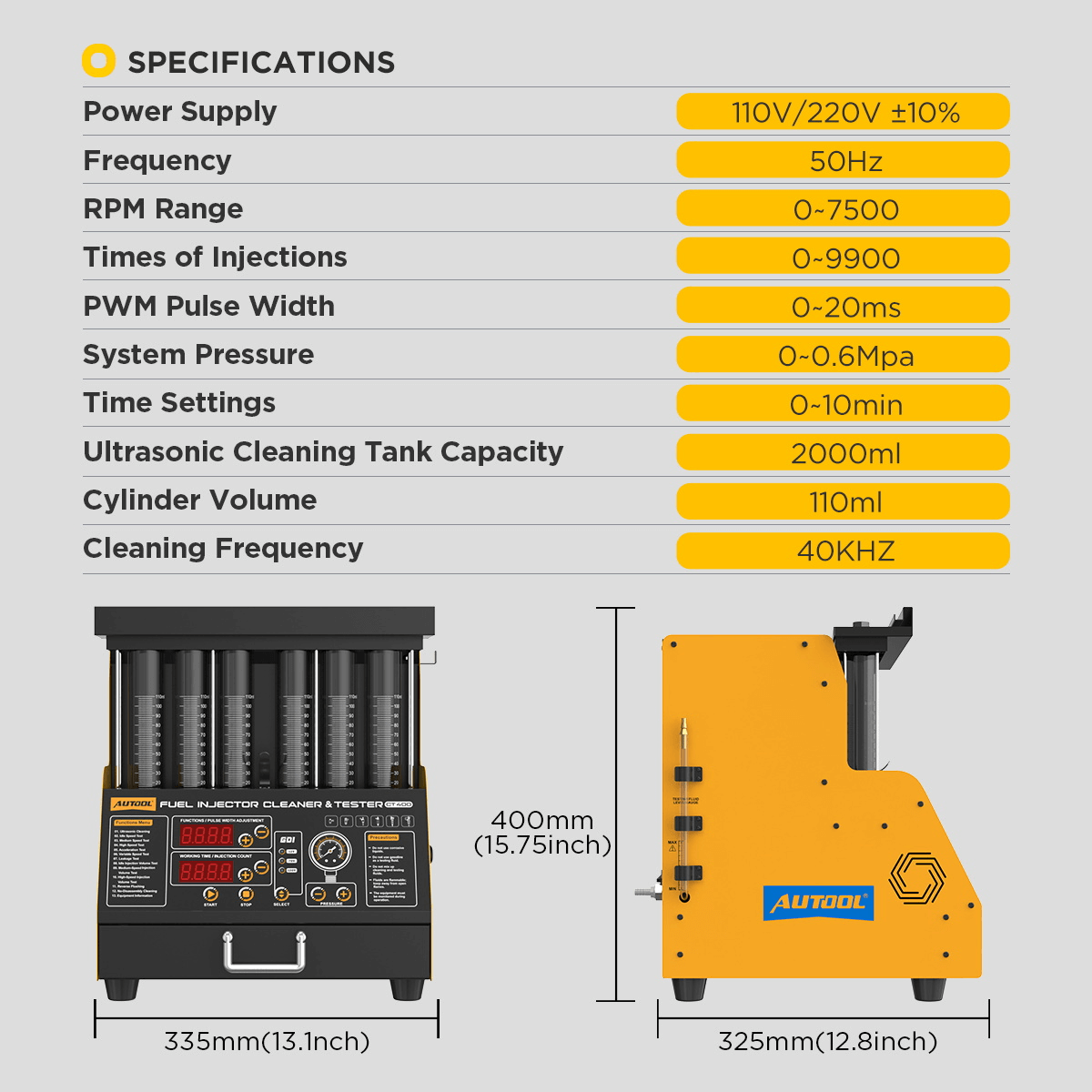 AuTool CT400 tester i čistać injektora - Slika 5