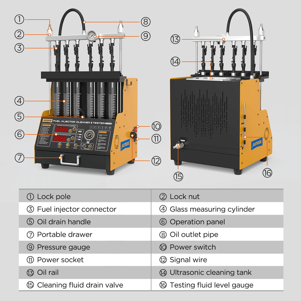 AuTool CT400 tester i čistać injektora - Slika 4