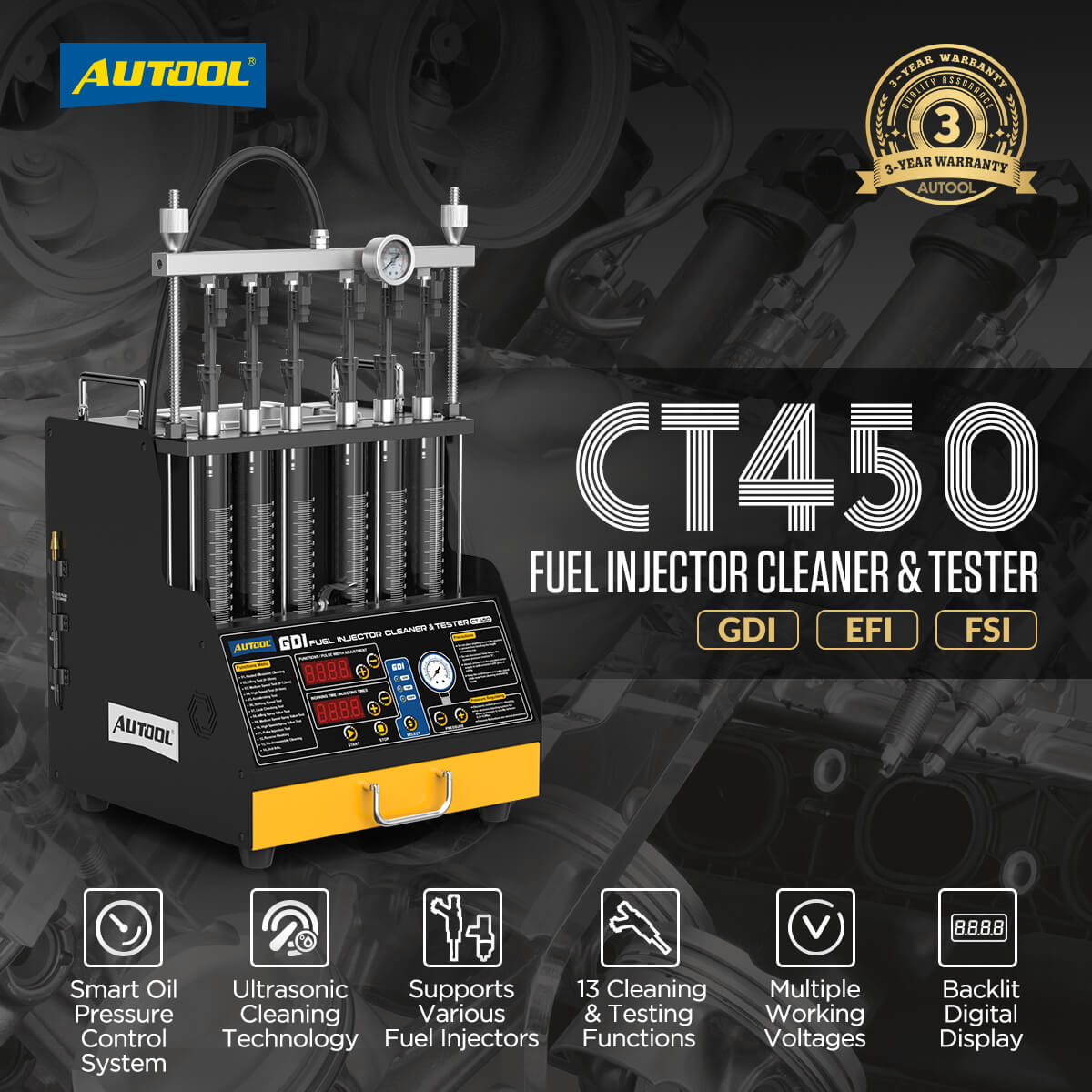 AuTool CT450 tester i čistać injektora - Slika 14