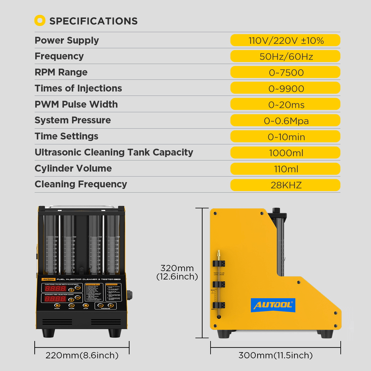 AuTool CT150 tester i čistać injektora - Slika 8