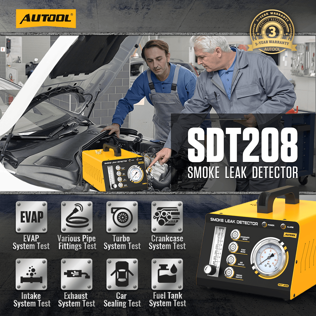 AuTool SDT208 testiranje dimom - Slika 3