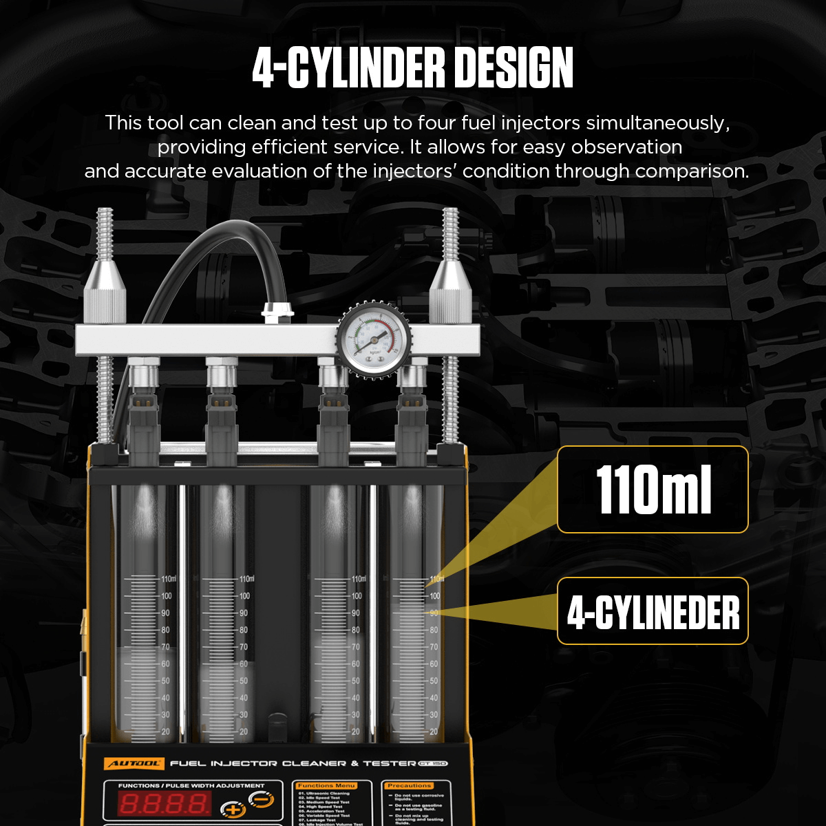 AuTool CT150 tester i čistać injektora - Slika 5
