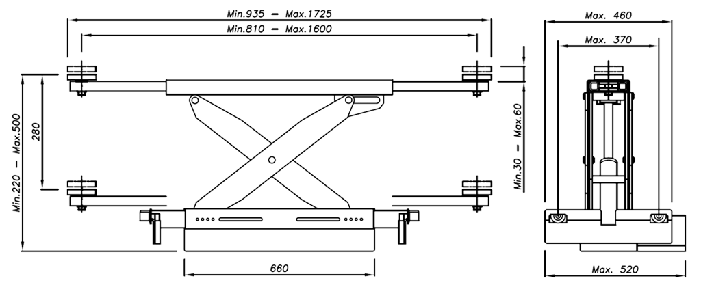 Werther 403M – 3000kg kanalna dizalica - Slika 2