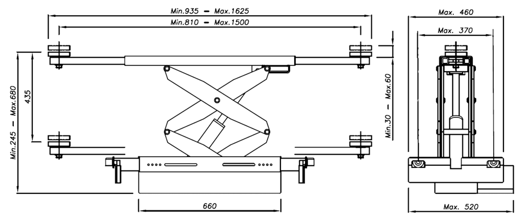 Werther 496P – 2000kg kanalna dizalica - Slika 3
