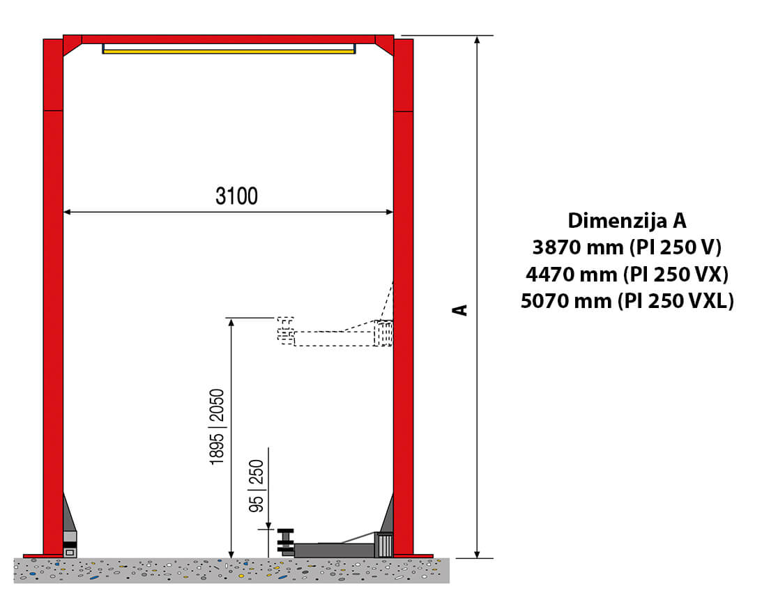 Mondolfo Ferro PI-250-VX – 5000kg / 380V - Slika 2