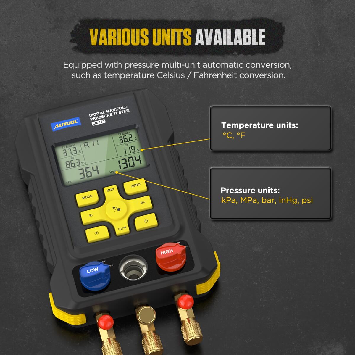 AuTool LM150 digitalna grupa manometara - Slika 5