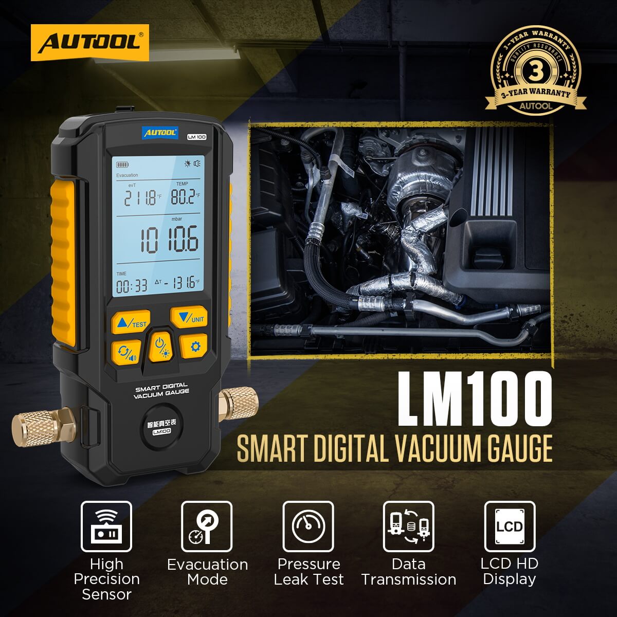 AuTool KM100 vakum metar - Slika 2