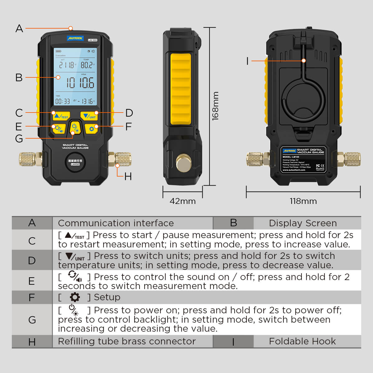 AuTool KM100 vakum metar - Slika 11