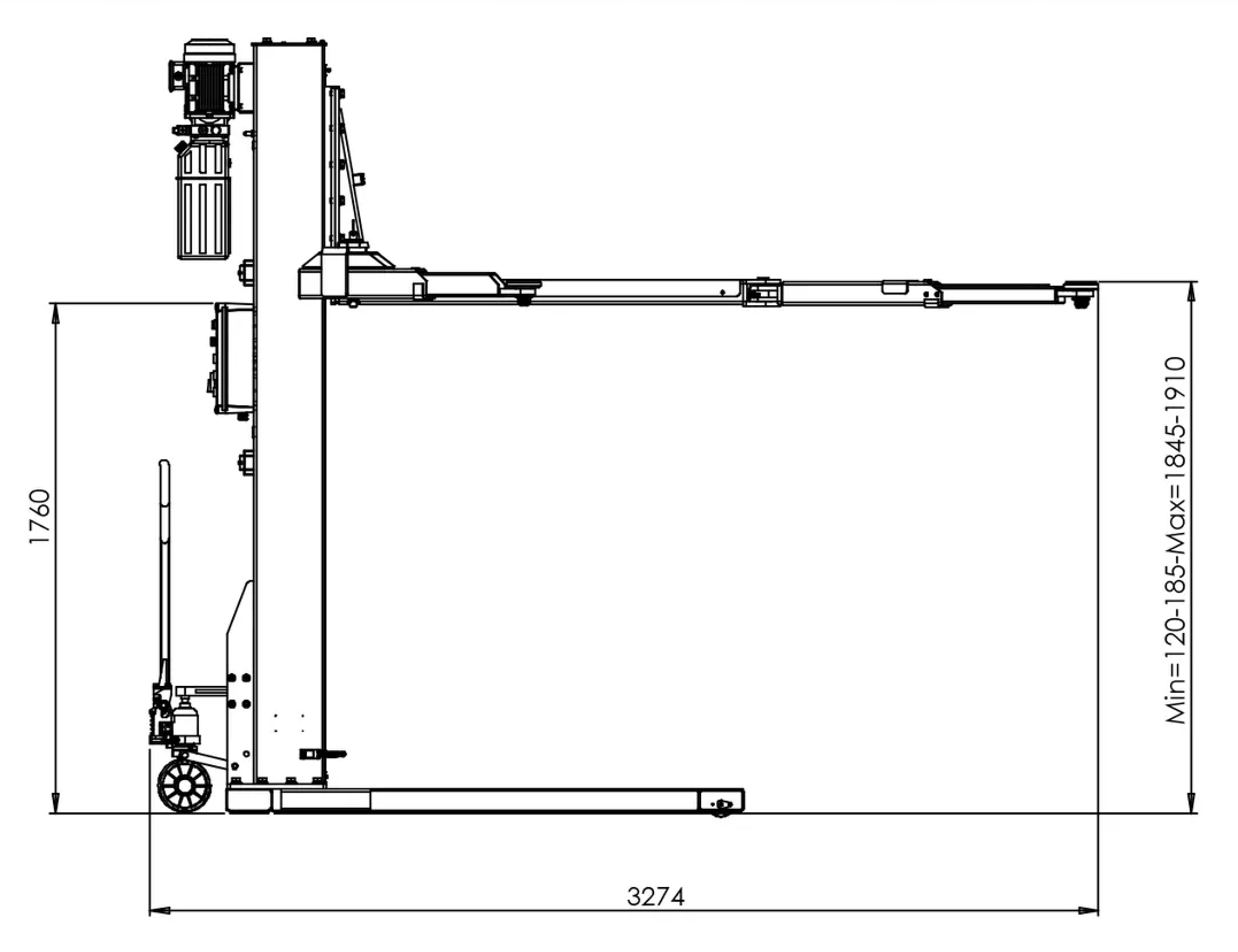 Lincos STD-3728 220V - 2800kg - Slika 8