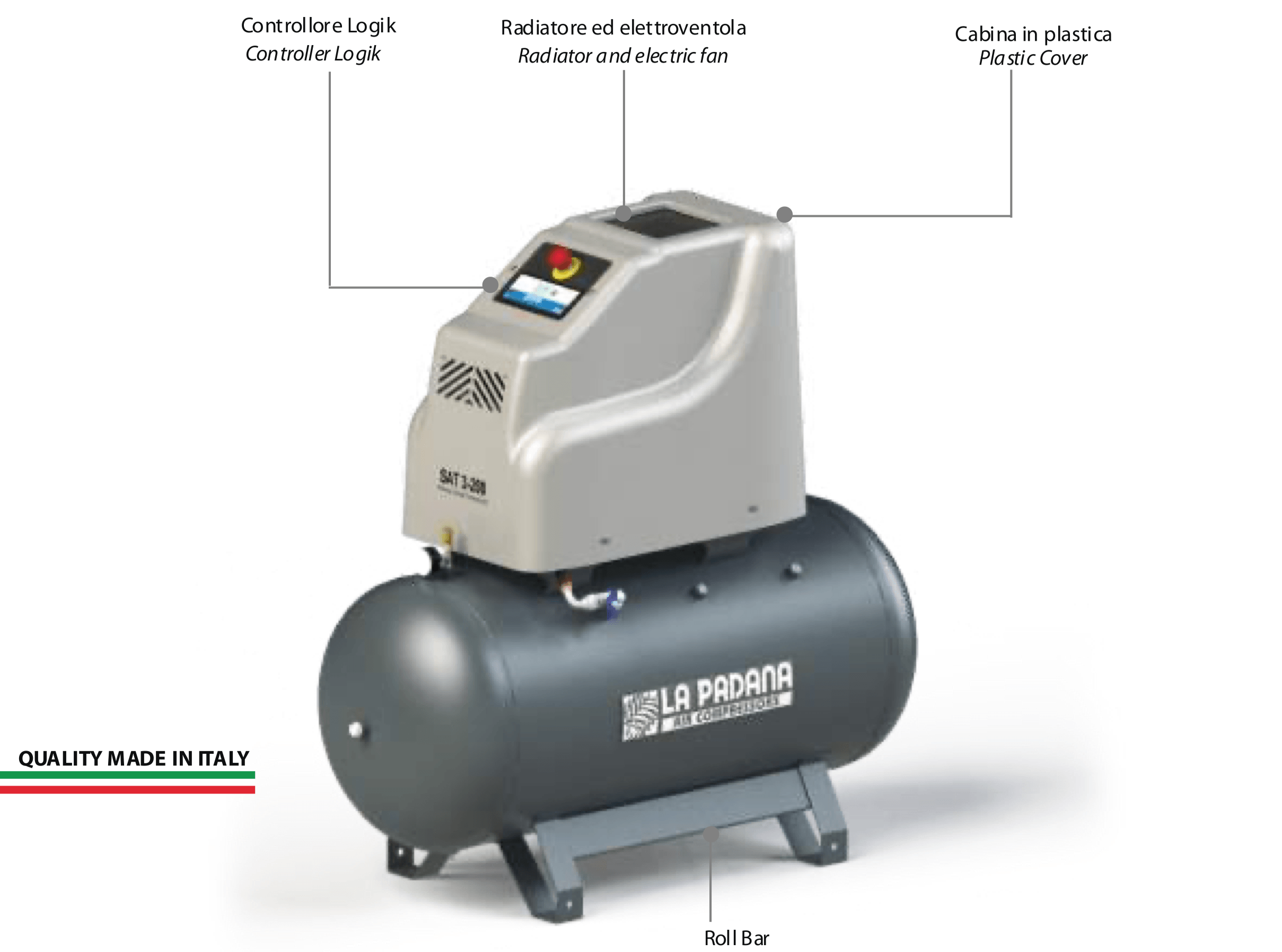 La Padana SAT-3T-200 – 200 litara rezervoar , 300 lit/min - Slika 3