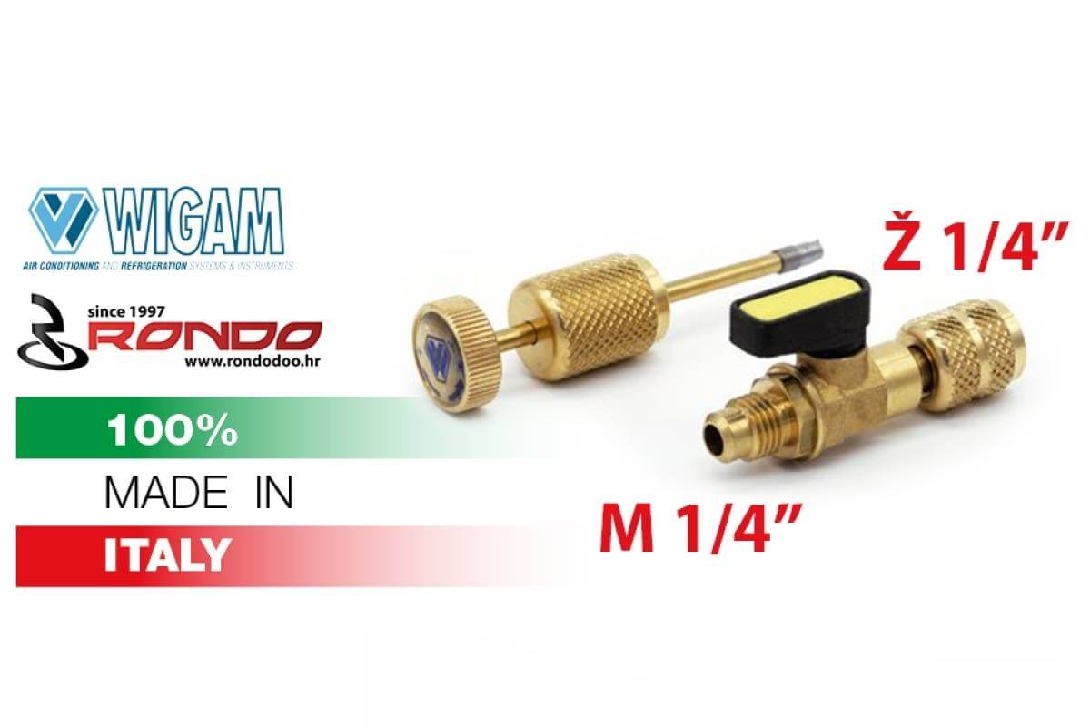 Wigam EW 3900 spojnice 1/4"-1/4" za zamjenu igle ventila