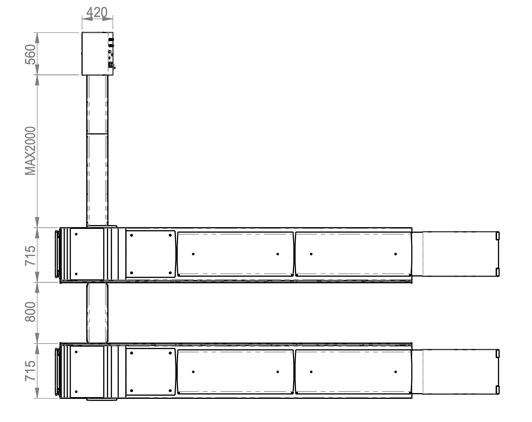 Mondolfo Ferro Titan X575C-CT – 5500 kg, za geometriju kotača – na pod - Slika 3