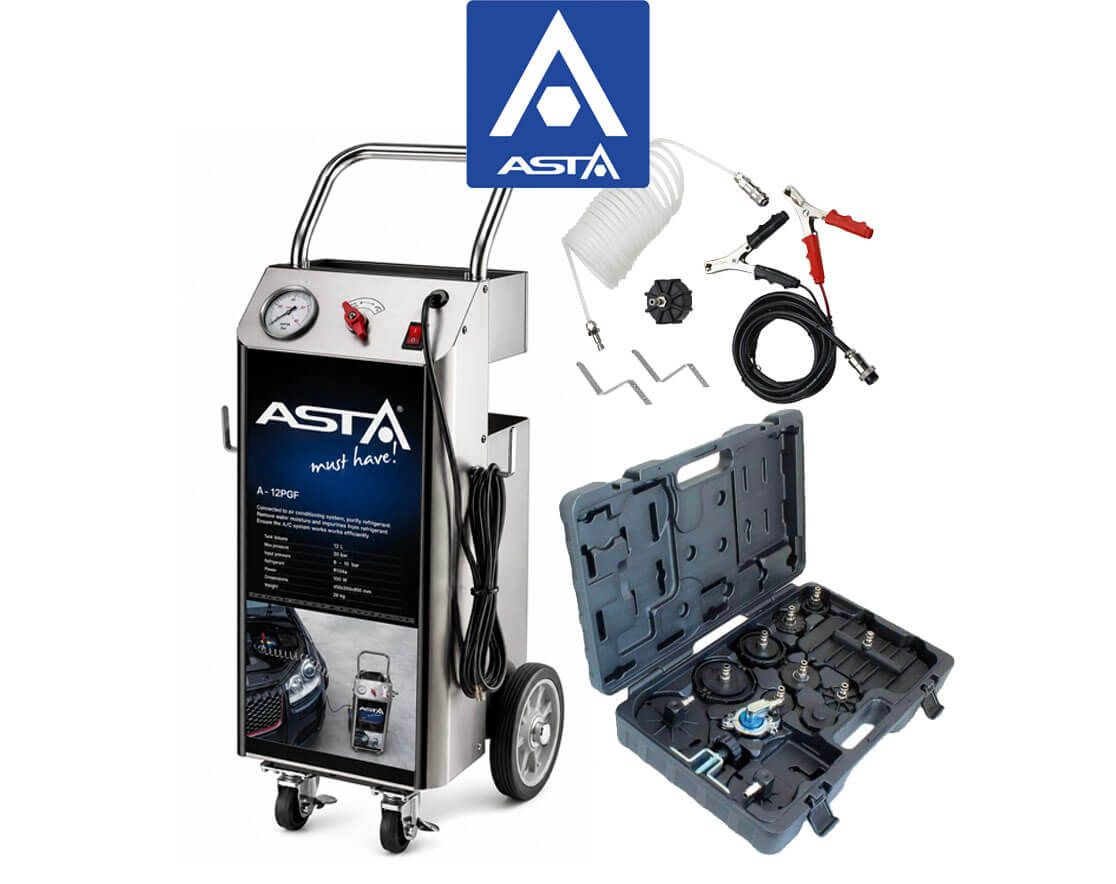 Asta A-12PBF stroj za zamjenu kočionog ulja + set adaptera